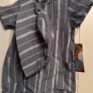 Stylish Blue Striped Kids Button Down Shirt